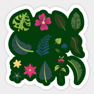 Tropical leaves Sticker